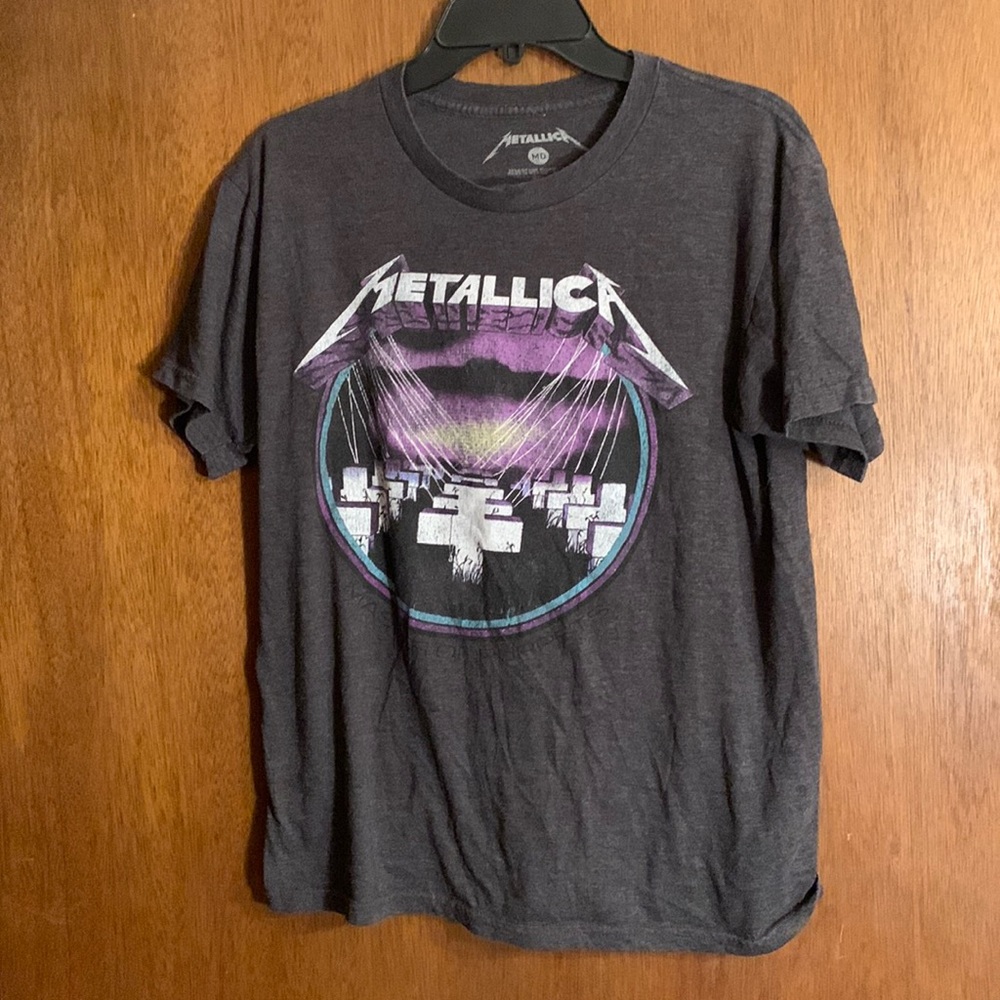 Metallica Dark Grey Master of Puppets Shirt Sz M